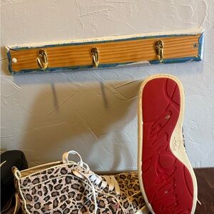 Christian Louboutin Leopard Print Sneakers with Red Soles